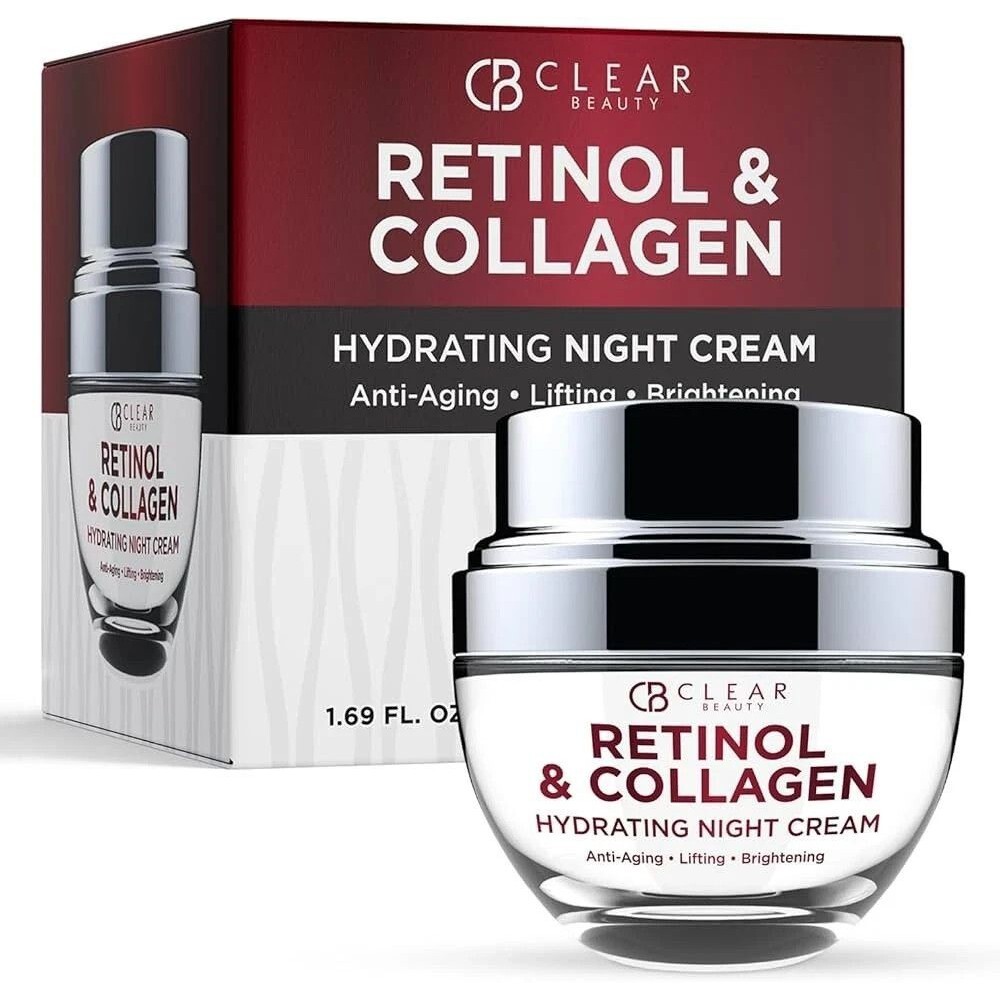 CB Clear Beauty Retinol & Collagen Anti-Aging Hydrating Night Cream 1.69 fl oz